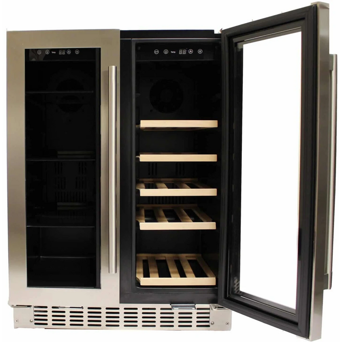 Azure 24" Built-In Dual Zone Beverage and Wine Center, A124DZS