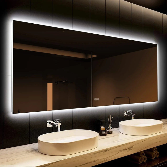Deluxe Sleek Backlit LED Bathroom Mirror