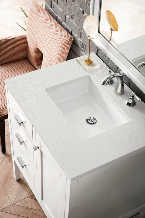 James Martin Addison 30" Single Bathroom Vanity, Glossy White