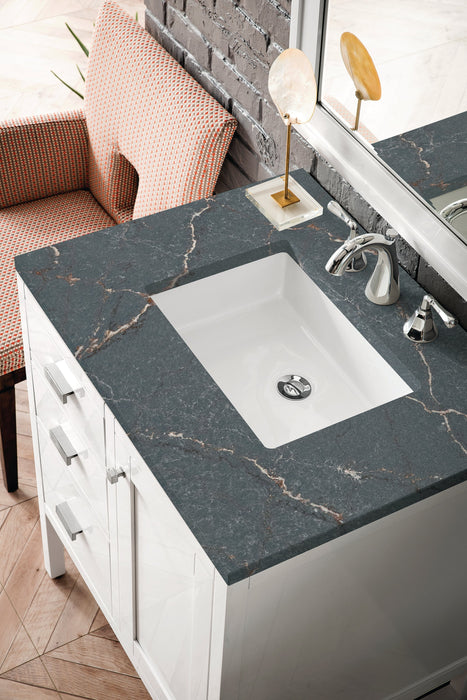 James Martin Addison 30" Single Bathroom Vanity, Glossy White