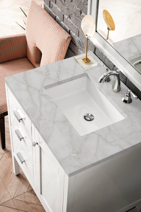 James Martin Addison 30" Single Bathroom Vanity, Glossy White
