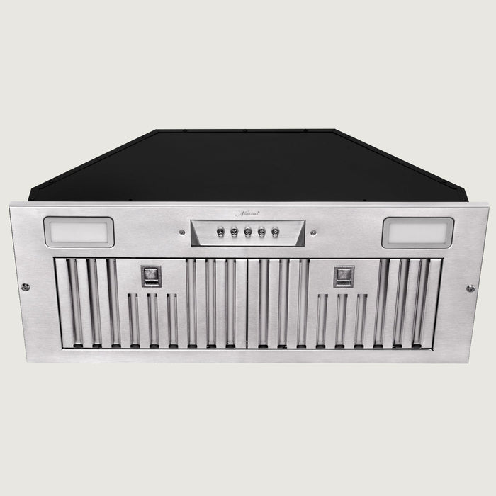 Nauxus 30" Range Hood Insert, 600 CFM Built-in Stainless Steel Kitchen Hood with LED Lights , NX-HOOD-30