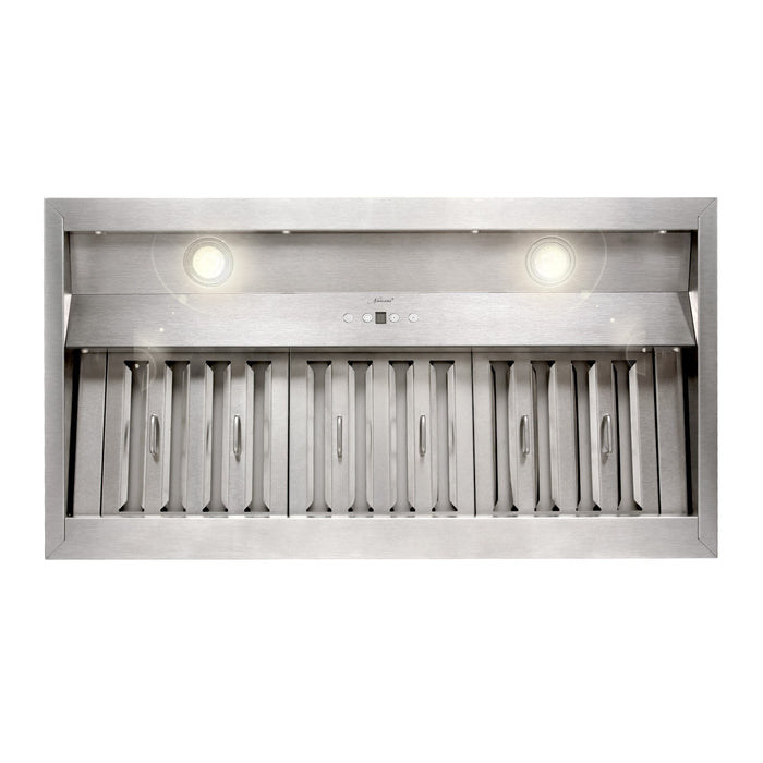 36" Range Hood Insert, Stainless Steel Kitchen Vent Hood with Dimmable LED Lights, 600CFM — NX-E90-36-Warm-SS