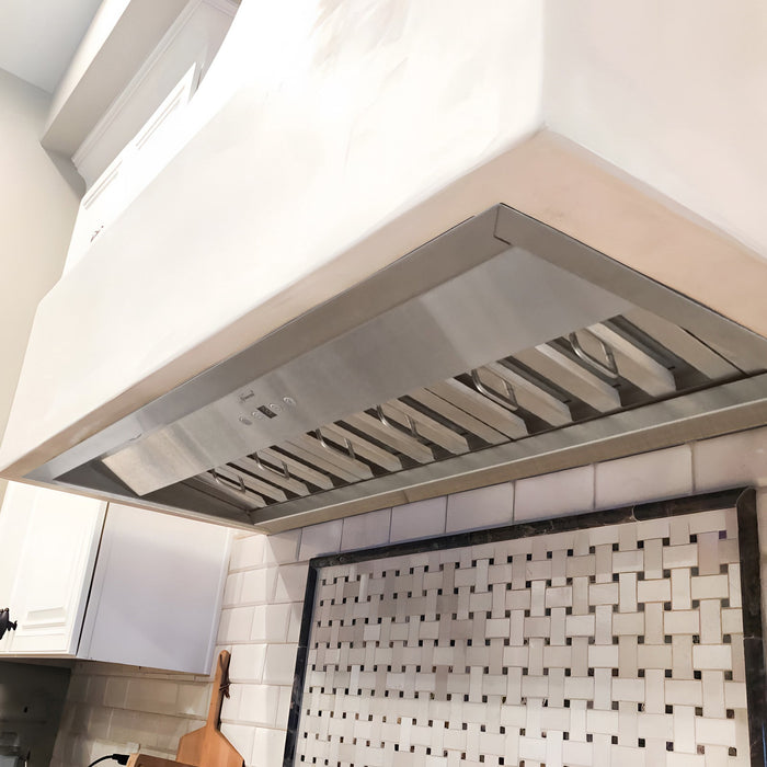 Nauxus 36" Range Hood Insert, Stainless Steel Kitchen Vent Hood with Dimmable LED Lights, 600CFM , NX-E90-36