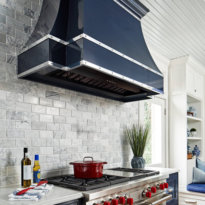 Nauxus 36" Range Hood Insert, Stainless Steel Kitchen Vent Hood with Dimmable LED Lights, 600CFM - NX-E90-36-MB