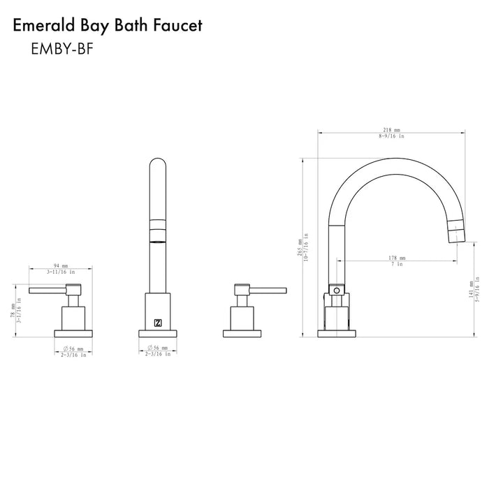 ZLINE Emerald Bay Bath Faucet EMBY-BF-PG