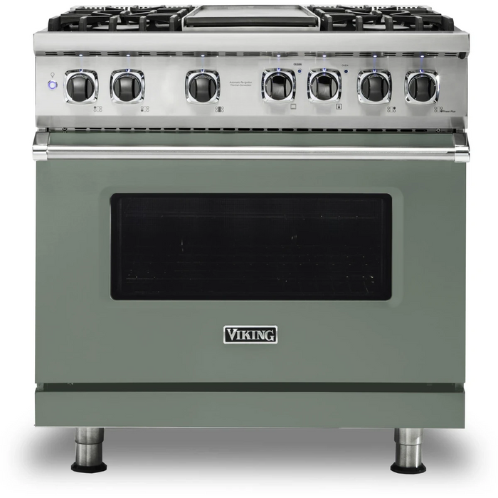 Viking® Professional 5 Series 36" Pro Style Dual Fuel  Range VDR5364GSSLP