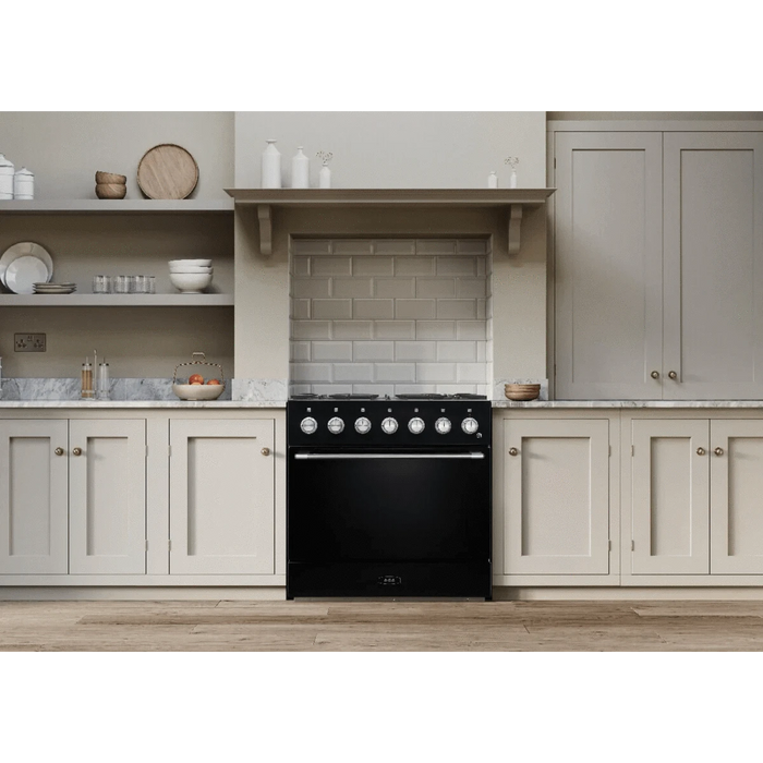AGA 36" Mercury Dual Fuel Range - Matte Black AMC36DFMBL