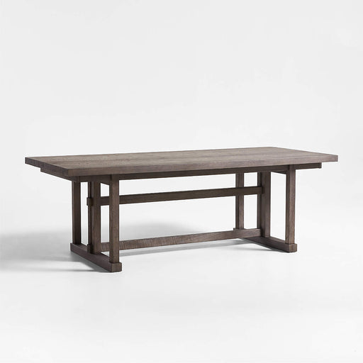 Eastham 90"-118" Brushed Charcoal Oak Wood Extendable Dining Table 267088 - Farmhouse Kitchen and Bath