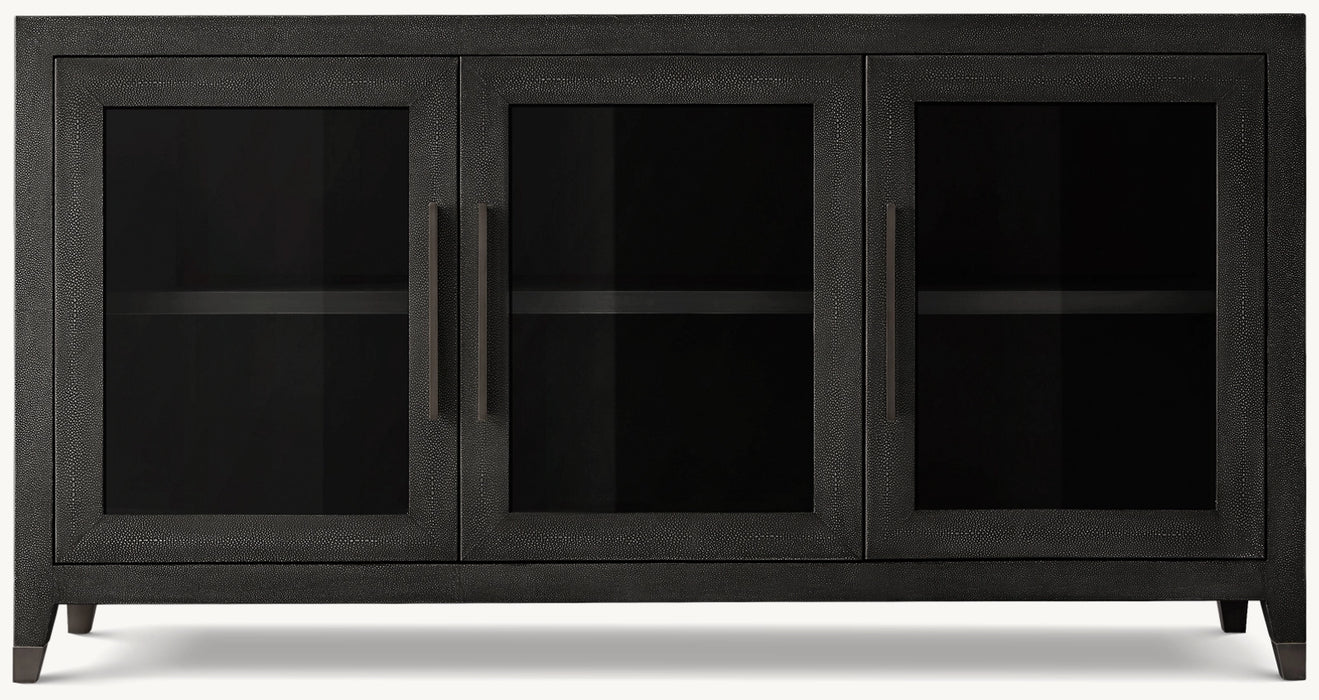 Graydon Shagreen Glass Triple-Door Sideboard