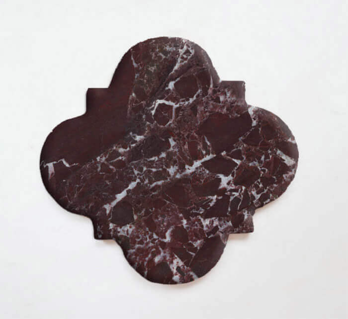 Marble 5"x5" Motif Coasters Semi-polished set of 4