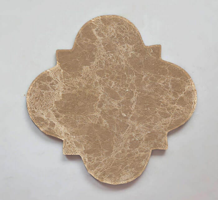 Marble 5"x5" Motif Coasters Semi-polished set of 4