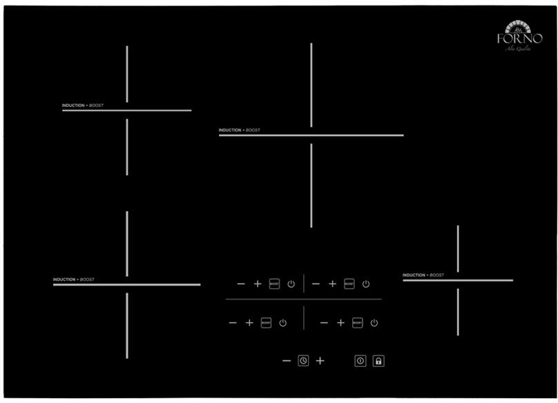 Forno Lecce - 30 in. 4 Burner Induction Cooktop in Black Glass, FCTIN0545-30 Forno