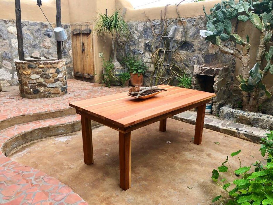 Farmhouse Redwood Dining Table — Farmhouse Kitchen and Bath