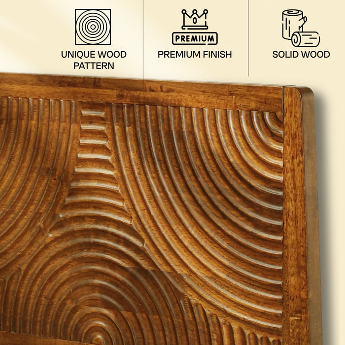 Acacia Harmony Platform Bed Frame with Headboard