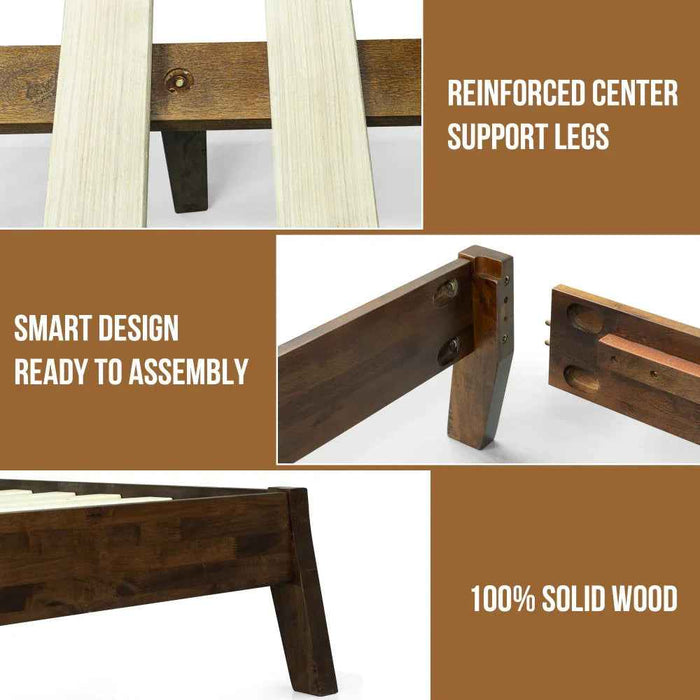 Serenity Solid Wood Bed Frame