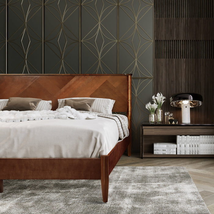 Rorns Panthera Platform Bed Frame With Headboard