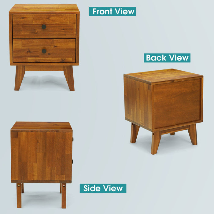 Silvia Solid Wood Nightstand