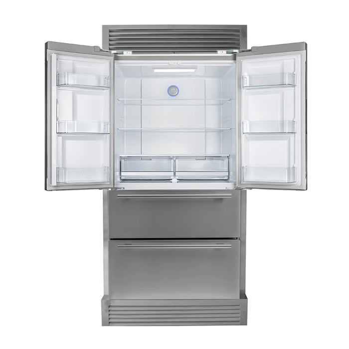 Forno Moena - 36 in. French Door Counter Depth Refrigerator FFRBI1820-40SG Forno