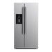 Forno 36 in. Counter Depth Side by Side Refrigerator with Water and Ice Dispenser FFRBI1844-36SB Forno