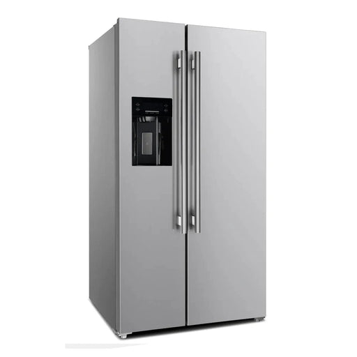Forno Salerno - 36 in. Side by Side Refrigerator with External Water and Ice Dispenser FFRBI1844-40SG Forno