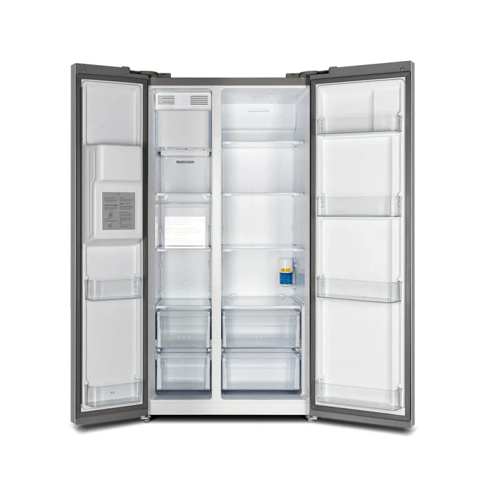 Forno Salerno - 36 in. Side by Side Refrigerator with External Water and Ice Dispenser FFRBI1844-40SG Forno