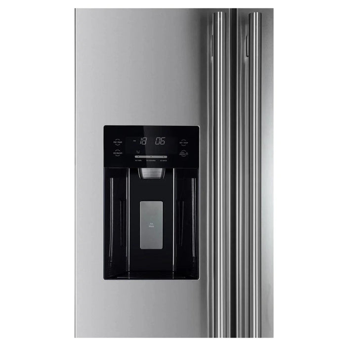 Forno Salerno - 36 in. Side by Side Refrigerator with External Water and Ice Dispenser FFRBI1844-40SG Forno