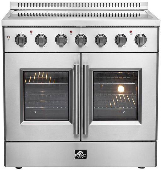 Forno Galiano 36 in. French Door Freestanding All Electric Range, Stainless Steel, FFSEL6917-36 Forno