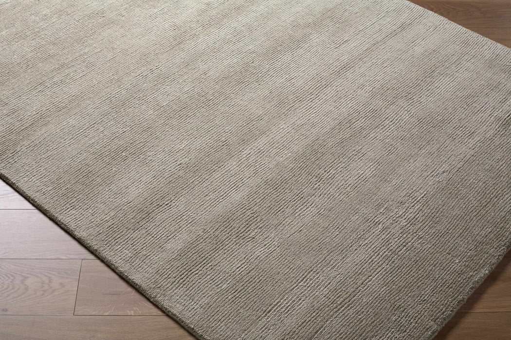Brockton Solid Wool Gray Area Rug