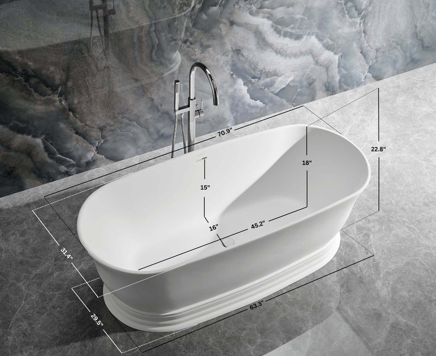 Heritage Freestanding Solid Surface Bathtub