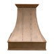 Farmhouse Custom Copper Vent Hood with Bands and Hammered Apron