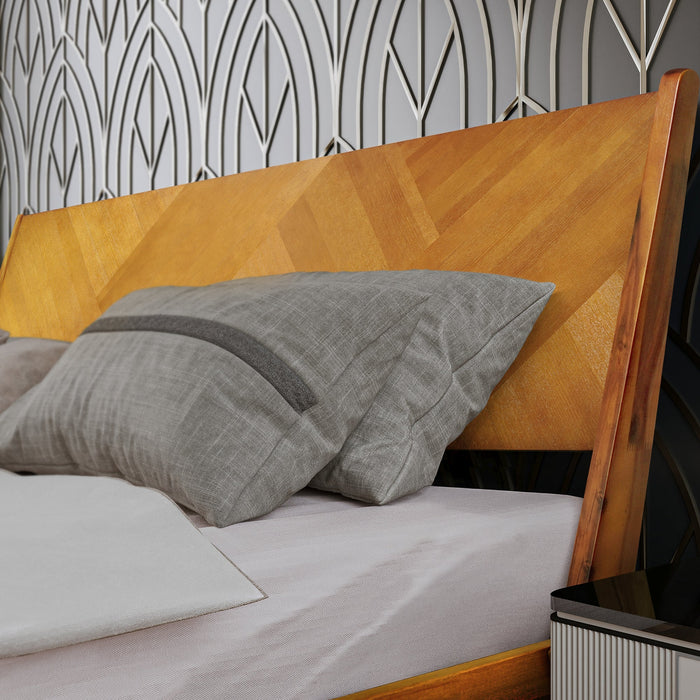 Rorns Gazelle Platform Bed Frame With Headboard