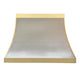 Curve Custom Stainless Steel Kitchen Hoods Brass Accent
