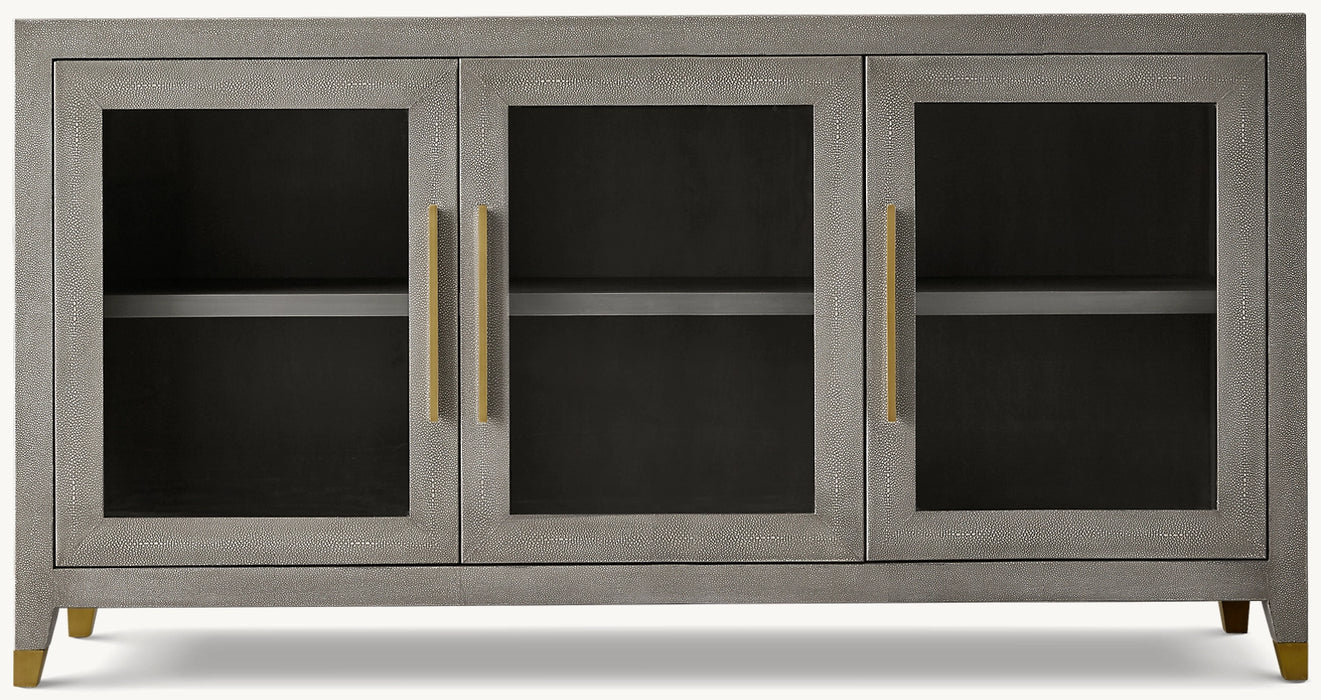 Graydon Shagreen Glass Triple-Door Sideboard