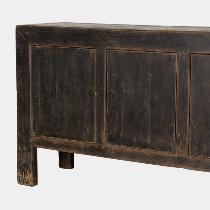 Black Four Door Elm Sideboard