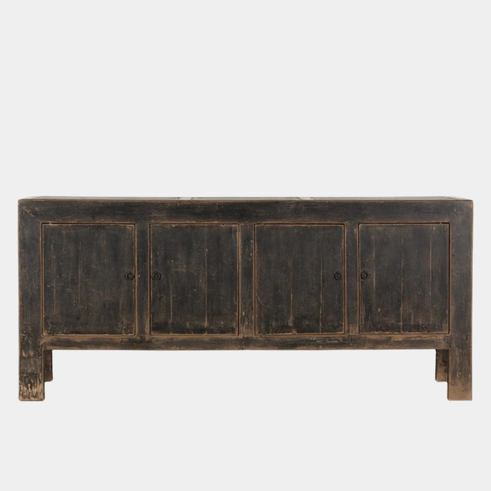 Black Four Door Elm Sideboard