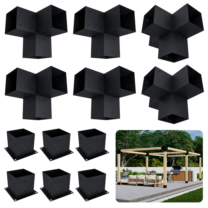 DIY Pergola Bracket Kit for a Freestanding Pergola Frame - Any Size Up to 24' x 12'