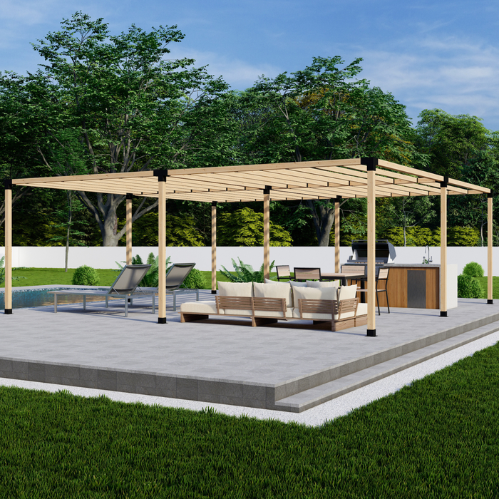 DIY Pergola Bracket Kit for a Freestanding Pergola With Slatted Roof ...