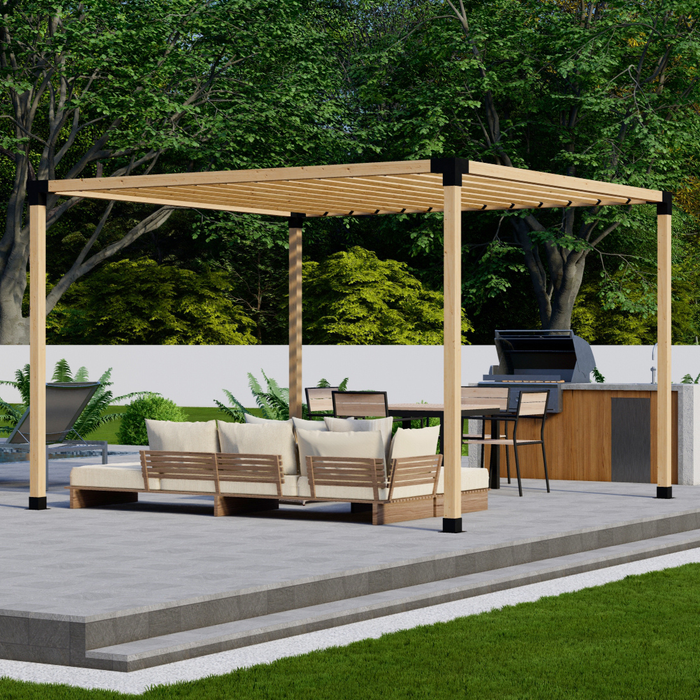 DIY Pergola Bracket Kit for a Freestanding Pergola With Slatted Roof ...