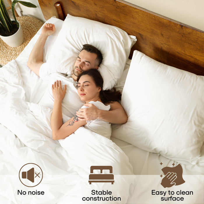 Acacia Frida Deluxe Solid Wood Bed Frame