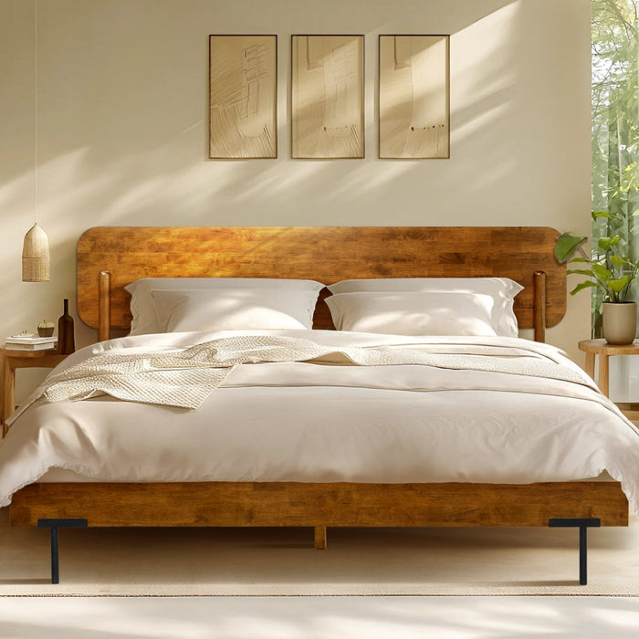 Acacia Frida Deluxe Solid Wood Bed Frame