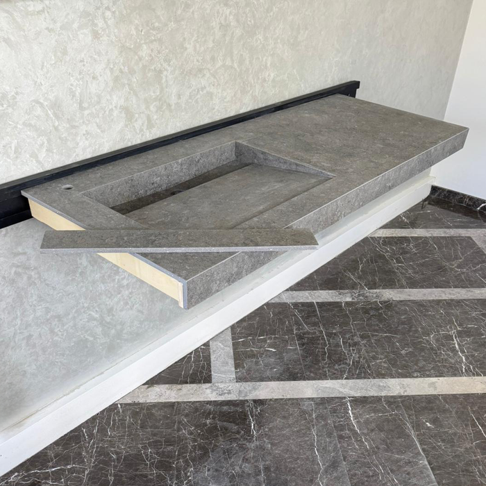 Handcrafted Dekton Grafite Porcelain Bathroom Sink - Custom Vanity or Wall Mount