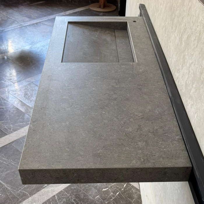 Handcrafted Dekton Grafite Porcelain Bathroom Sink - Custom Vanity or Wall Mount