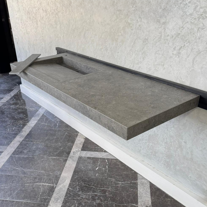 Handcrafted Dekton Grafite Porcelain Bathroom Sink - Custom Vanity or Wall Mount