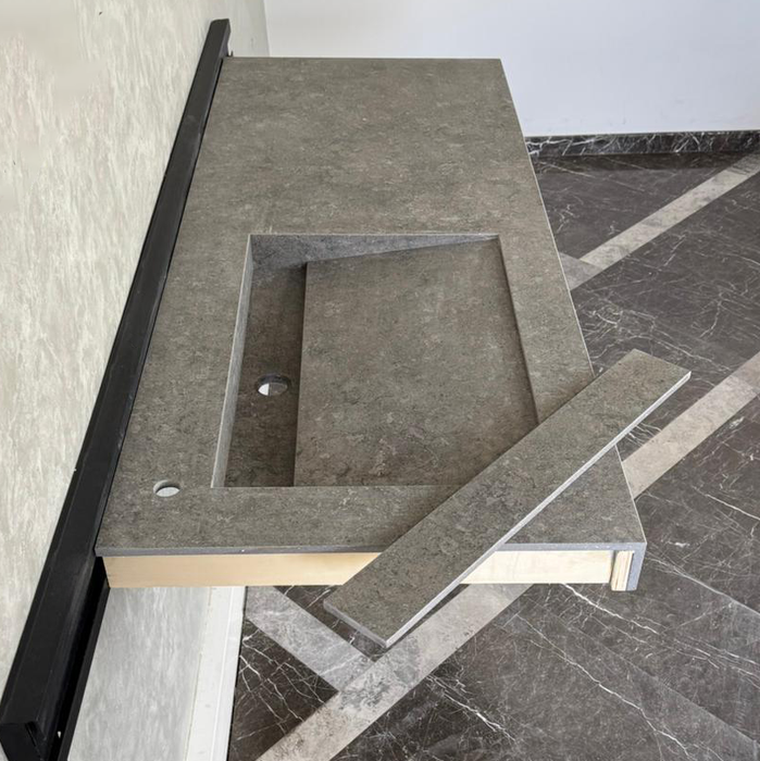 Handcrafted Dekton Grafite Porcelain Bathroom Sink - Custom Vanity or Wall Mount