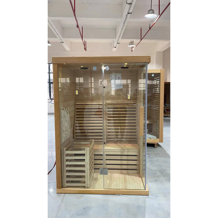 SAUNA EVOLUTION® Commercial Finnish Bath Home Sauna Indoor Steam Room Glass 03