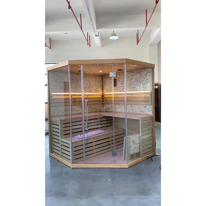 SAUNA EVOLUTION®  Indoor Finland Luxury Traditional Steam Sauna Room Glass 11