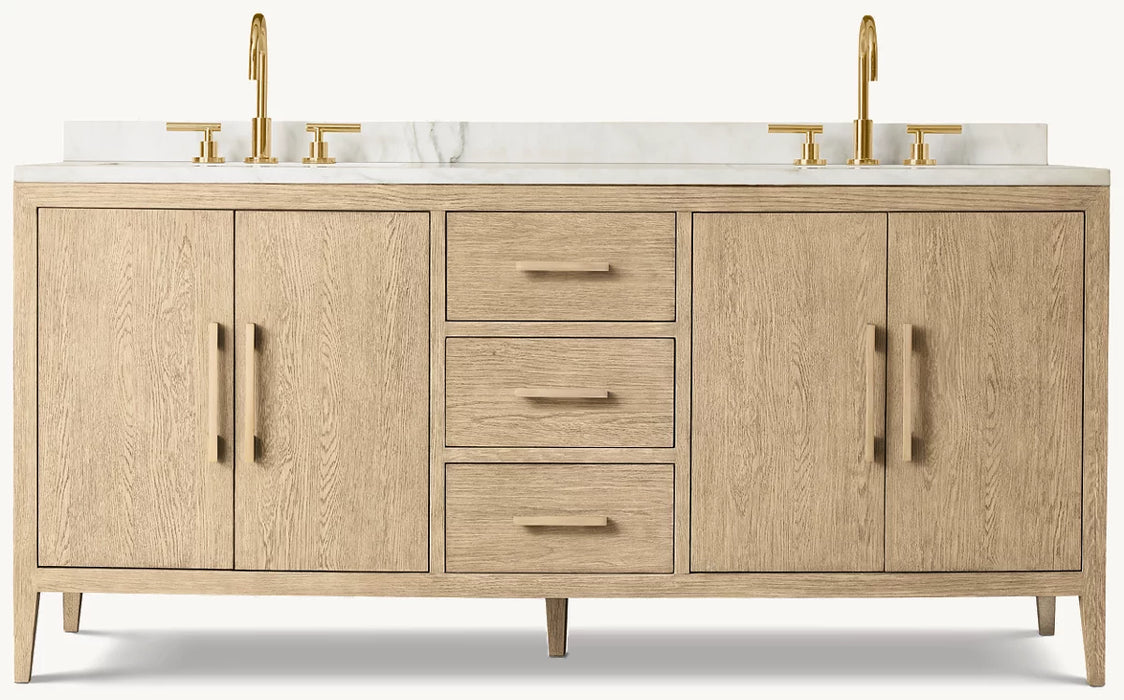 French Contemporary Double Vanity