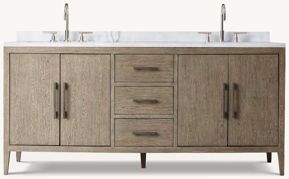 French Contemporary Double Vanity