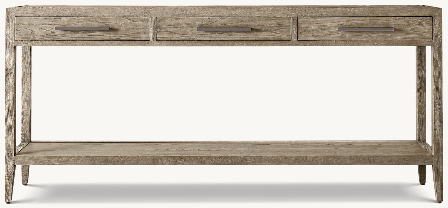 French Contemporary 3-Drawer Console Table